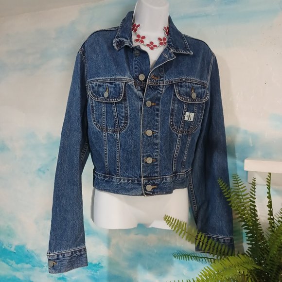 Calvin Klein women's size L denim jacket, excellent condition - Picture 1 of 6